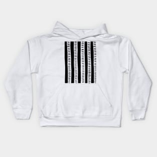 Lines - black and white Kids Hoodie